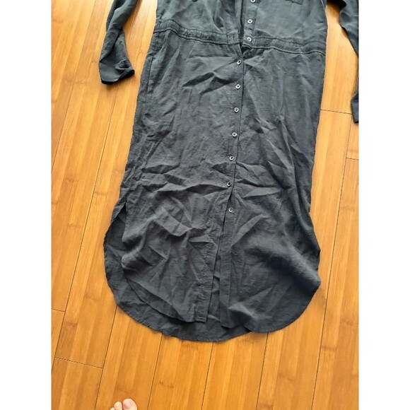 MAEVE Womens Jemima Carbon Gray Utility Drawstring Midi Shirt Dress Size US 2 - Picture 3 of 9